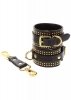 Kajdanki na kostki Studded Ankle Cuffs Set Black
